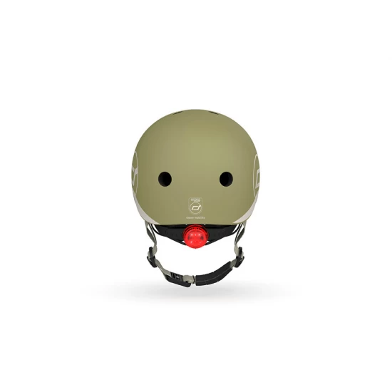 Casca de protectie pentru copii, sistem de reglare magnetic cu led, XXS-S, 45-51 cm, 1 an+, Olive, Scoot  Ride