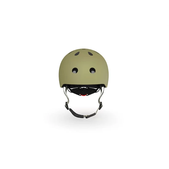 Casca de protectie pentru copii, sistem de reglare magnetic cu led, XXS-S, 45-51 cm, 1 an+, Olive, Scoot  Ride