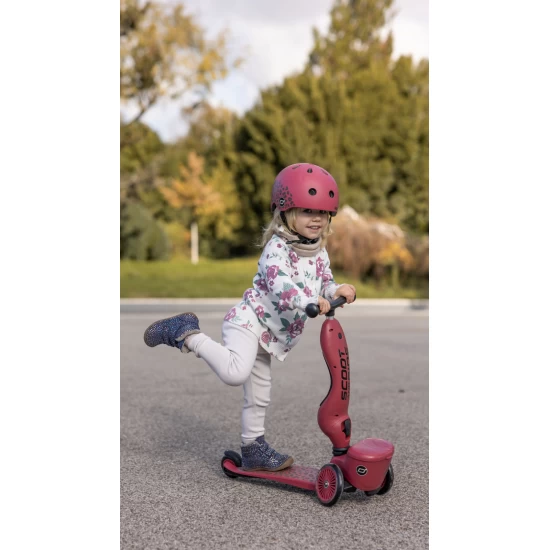 Casca de protectie pentru copii, sistem de reglare magnetic cu led, XXS-S, 45-51 cm, 1 an+, Wildcat, Scoot and Ride