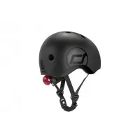Casca de protectie pentru copii, sistem de reglare magnetic cu led S-M 51-55 cm  Scoot & Ride Black Gold