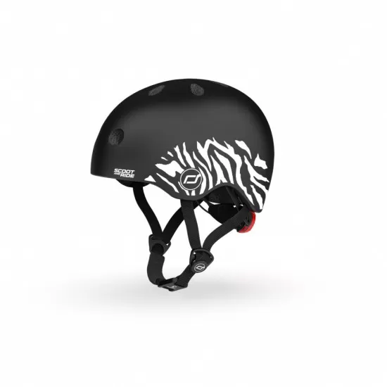 Casca de protectie pentru copii, sistem de reglare magnetic cu led, XXS-S, 45-51 cm, 1 an+, Zebra, Scoot Ride Casca de protectie pentru copii, sistem de reglare magnetic cu led, XXS-S, 45-51 cm, 1 an+, Zebra, Scoot Ride
