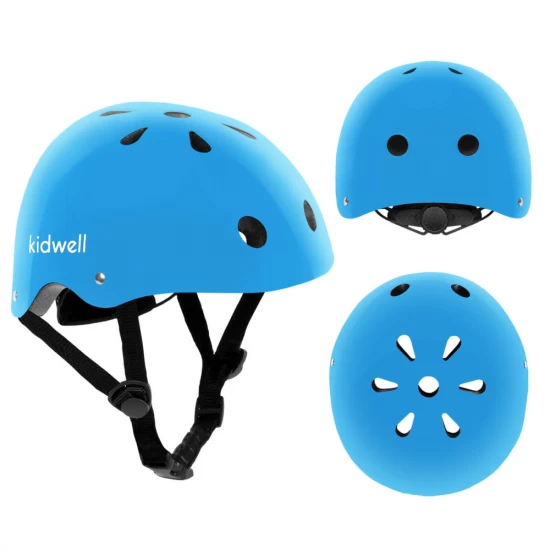 Casca de protectie pentru copii, sistem de reglare, marimea S, 48-52 cm, 1 an+, Orix Blue, Kidwell