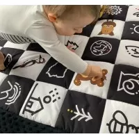 Covor de joaca termoizolant pentru bebe cu activitati senzoriale Contrast 120x140cm by Kids Cudaki
