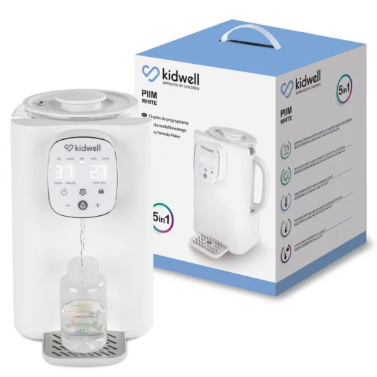 Espressor pentru prepararea laptelui praf Kidwell PIIM White, dozare automata si mentinere temperatura 72h
