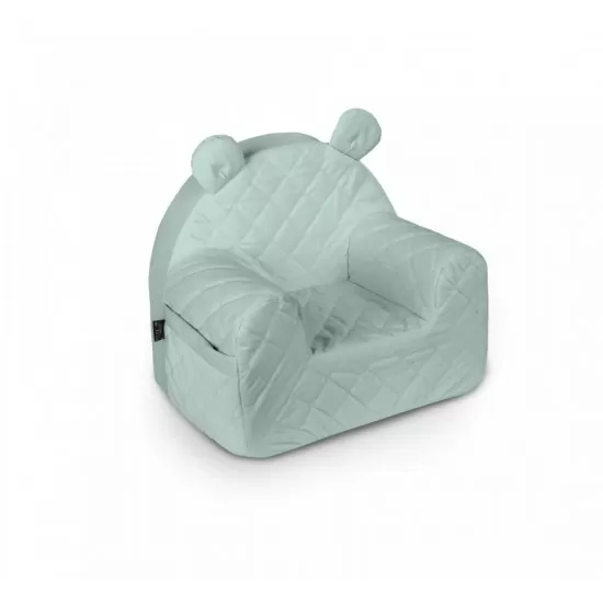 Fotoliu pentru copii cu spatar catifea Velvet Ursulet Teddy Mint Fotoliu pentru copii cu spatar catifea Velvet Ursulet Teddy Mint