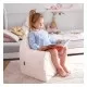 Fotoliu pentru copii cu spatar catifea Velvet Ursulet Teddy Ecru Fotoliu pentru copii cu spatar catifea Velvet Ursulet Teddy Ecru