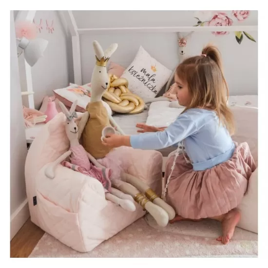 Fotoliu pentru copii cu spatar catifea Velvet Ursulet Teddy Ecru Fotoliu pentru copii cu spatar catifea Velvet Ursulet Teddy Ecru