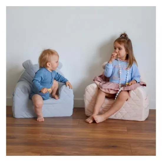 Fotoliu pentru copii cu spatar catifea Velvet Ursulet Teddy Ecru Fotoliu pentru copii cu spatar catifea Velvet Ursulet Teddy Ecru
