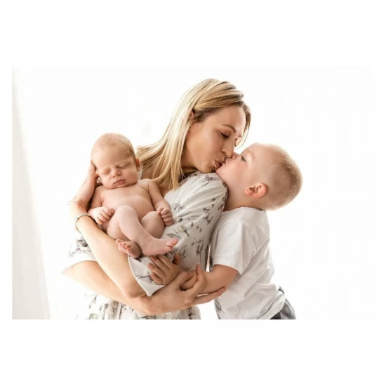 Halat Kimono pentru gravide si mamici, bumbac, marime universala, Natur Halat Kimono pentru gravide si mamici, bumbac, marime universala, Natur