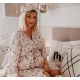 Halat Kimono pentru gravide si mamici, bumbac, marime universala, Natur Halat Kimono pentru gravide si mamici, bumbac, marime universala, Natur