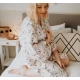 Halat Kimono pentru gravide si mamici, bumbac, marime universala, Natur Halat Kimono pentru gravide si mamici, bumbac, marime universala, Natur
