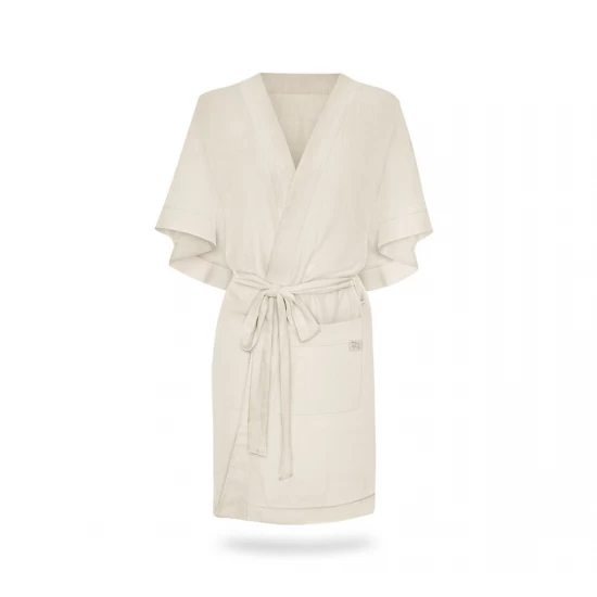 Halat Kimono pentru gravide si mamici, vascoza si in, marime universala, Natural Halat Kimono pentru gravide si mamici, vascoza si in, marime universala, Natural