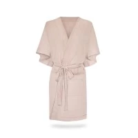Halat Kimono pentru gravide si mamici, vascoza si in, marime universala, Sepia Rose