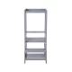 Inaltator Learning Tower Ajustabil, Ajutor de bucatarie MeowBaby, lemn Gri inchis