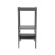 Inaltator Learning Tower Ajustabil, Ajutor de bucatarie MeowBaby, lemn Gri inchis