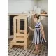 Inaltator Learning Tower ajustabil cu tabla de scris, lemn natur Inaltator Learning Tower ajustabil cu tabla de scris, lemn natur