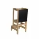 Inaltator Learning Tower ajustabil cu tabla de scris, lemn natur Inaltator Learning Tower ajustabil cu tabla de scris, lemn natur