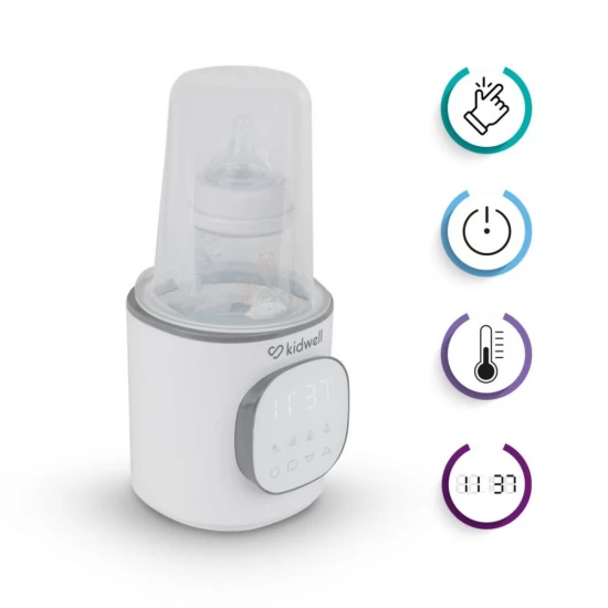 Incalzitor biberoane Kidwell Gala White 4 in 1, cu sterilizare si mentinere temperatura 24h