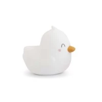 Lampa de veghe din silicon premium, diverse lumini, USB tip C, Led, Bright Duck, White