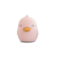 Lampa de veghe din silicon premium, diverse lumini, USB tip C, Led, Bright Duck, roz