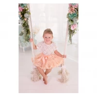 Leagan din lemn si spuma pentru copii WoodSwing by BabySteps, Catifea Velvet Bej