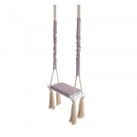 Leagan din lemn si spuma pentru copii WoodSwing by BabySteps, Catifea Velvet Sepia Rose