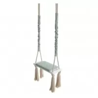 Leagan din lemn si spuma pentru copii WoodSwing by BabySteps Catifea Velvet Mint