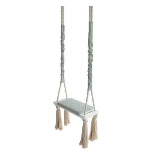 Leagan din lemn si spuma pentru copii WoodSwing by BabySteps Catifea Velvet Mint Leagan din lemn si spuma pentru copii WoodSwing by BabySteps Catifea Velvet Mint