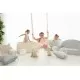 Leagan din lemn si spuma pentru copii WoodSwing by BabySteps Catifea Velvet Grey Leagan din lemn si spuma pentru copii WoodSwing by BabySteps Catifea Velvet Grey
