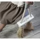 Leagan din lemn si spuma pentru copii WoodSwing by BabySteps Catifea Velvet Grey Leagan din lemn si spuma pentru copii WoodSwing by BabySteps Catifea Velvet Grey