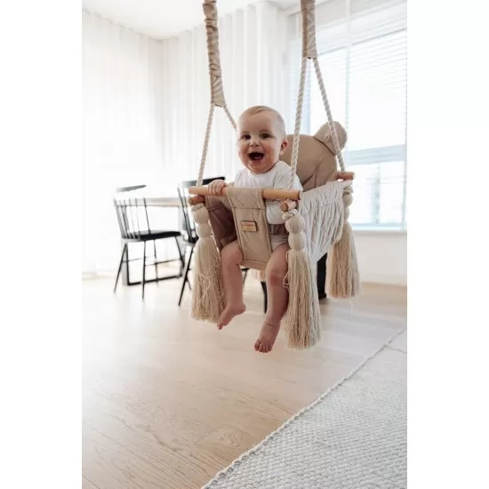 Leagan pentru copii si bebelusi Catifea Velvet cu perna detasabila ursulet Teddy Ecru Leagan pentru copii si bebelusi Catifea Velvet cu perna detasabila ursulet Teddy Ecru