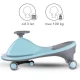 Masinuta gravitationala Kidwell Rollo Blue cu roti LED, 3+ ani, pana la 100 kg