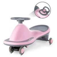 Masinuta gravitationala Kidwell Rollo Pink cu roti LED, 3+ ani, pana la 100 kg