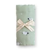 Muselina din bumbac si bambus, Scutec sau paturica multifunctionala, Funny Farm, 120 x 120 cm