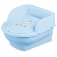 Olita copii mini toaleta cu recipient detasabil Zebra Light Blue Maltex Baby