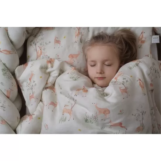 Paturica pentru copii Nature Bamboo by Amy cu doua fete, 100x70cm + Cadou Rucsacel Padure Paturica pentru copii Nature Bamboo by Amy cu doua fete, 100x70cm + Cadou Rucsacel Padure