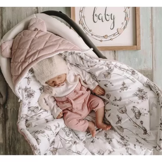 Paturica universala pentru scoica auto Bumbac Catifea Boho Bej Paturica universala pentru scoica auto Bumbac Catifea Boho Bej