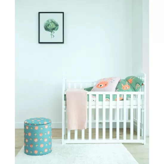 Patut bebe din lemn masiv, laterala culisabila si inaltime reglabila a saltelei, bedside Alice Alb, 100x50 cm Patut bebe din lemn masiv, laterala culisabila si inaltime reglabila a saltelei, bedside Alice Alb, 100x50 cm
