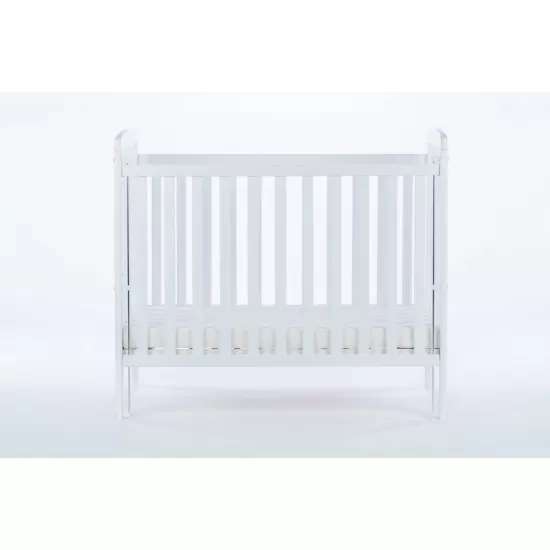 Patut bebe din lemn masiv, laterala culisabila si inaltime reglabila a saltelei, bedside Alice Alb, 100x50 cm Patut bebe din lemn masiv, laterala culisabila si inaltime reglabila a saltelei, bedside Alice Alb, 100x50 cm