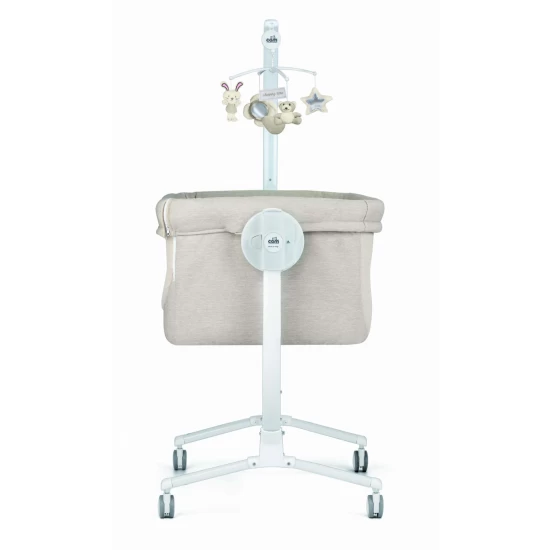 Patut co-sleeper 2 in 1 cu laterala culisanta, setare unghiulara, roti, reglabil in 8 pozitii pe inaltime, Cullami, Gri Patut co-sleeper 2 in 1 cu laterala culisanta, setare unghiulara, roti, reglabil in 8 pozitii pe inaltime, Cullami, Gri