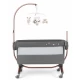 Patut co-sleeper 2 in 1 cu laterala culisanta, setare unghiulara, roti, reglabil in 8 pozitii pe inaltime, Cullami, Gold Patut co-sleeper 2 in 1 cu laterala culisanta, setare unghiulara, roti, reglabil in 8 pozitii pe inaltime, Cullami, Gold