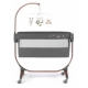 Patut co-sleeper 2 in 1 cu laterala culisanta, setare unghiulara, roti, reglabil in 8 pozitii pe inaltime, Cullami, Gold Patut co-sleeper 2 in 1 cu laterala culisanta, setare unghiulara, roti, reglabil in 8 pozitii pe inaltime, Cullami, Gold