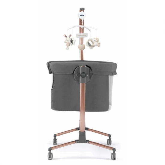 Patut co-sleeper 2 in 1 cu laterala culisanta, setare unghiulara, roti, reglabil in 8 pozitii pe inaltime, Cullami, Gold Patut co-sleeper 2 in 1 cu laterala culisanta, setare unghiulara, roti, reglabil in 8 pozitii pe inaltime, Cullami, Gold