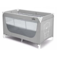Patut pliant voiaj ultraportabil pentru copii Pisolino Gri