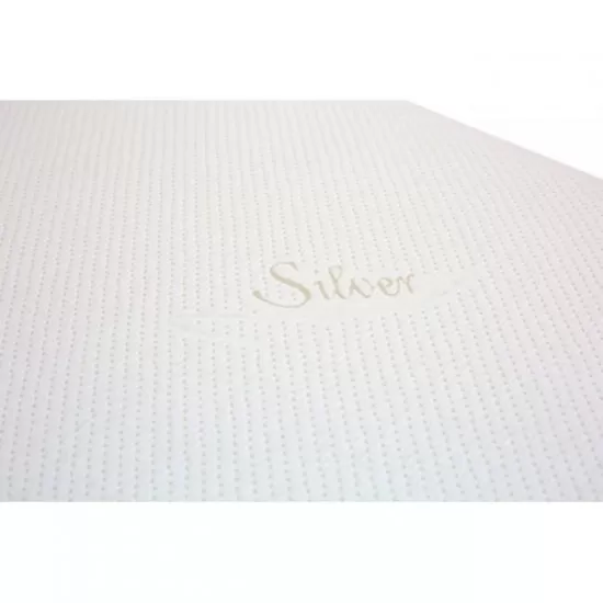 Perna din spuma T18, antiregurgitare pentru bebelusi, plan inclinat, husa detasabila Silver, efect antimicrobian superior, 60x38 cm