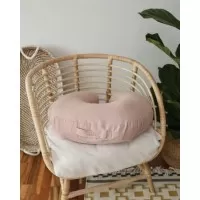 Perna pentru gravide si alaptare, 100% in si umplutura ferma, antialergica, Big cu maner, Roz pudra, BabyLy