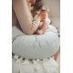 Perna pentru gravide si alaptare, catifea si umplutura antialergica, Big cu buzunare, Bej vintage, BabySteps Perna pentru gravide si alaptare, catifea si umplutura antialergica, Big cu buzunare, Bej vintage, BabySteps