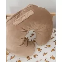 Perna pentru gravide si alaptare, catifea velvet si umplutura ferma, antialergica, Big cu maner, Bej, BabyLy