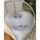 Perna pentru gravide si alaptare, catifea velvet si umplutura ferma, antialergica, Big cu maner, Gri deschis, BabyLy Perna pentru gravide si alaptare, catifea velvet si umplutura ferma, antialergica, Big cu maner, Gri deschis, BabyLy