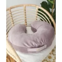 Perna pentru gravide si alaptare, catifea velvet si umplutura ferma, antialergica, Big cu maner, Lila, BabyLy